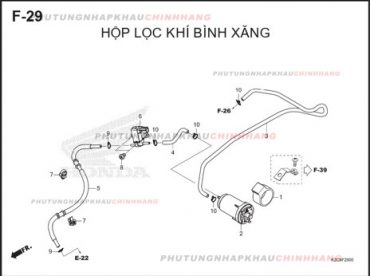 F29 – HỘP LỌC KHÍ BÌNH XĂNG – HONDA VISION 110 (K2C)