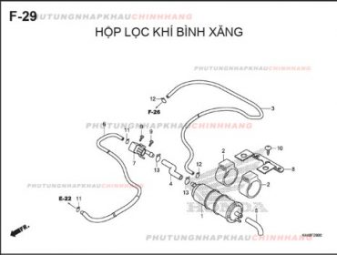 F29 – HỘP LỌC KHÍ BÌNH XĂNG – HONDA VISION 110 (K44)