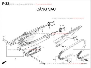 F32 – CÀNG SAU – HONDA WINNER X V3 V4 (K2P)