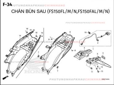 F34 – CHẮN BÙN SAU – HONDA WINNER X V3 V4 (K2P)