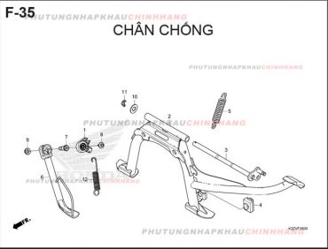 F35 – CHÂN CHỐNG – HONDA AIR BLADE 125-160 (K3A-K2Z)