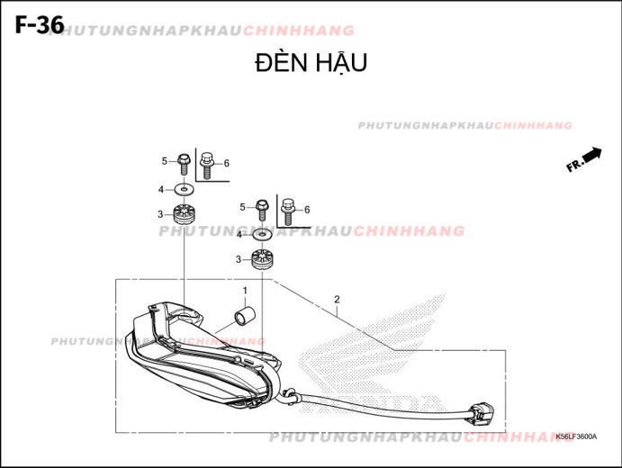 F36 - ĐÈN HẬU - HONDA WINNER X V3 V4 (K2P)