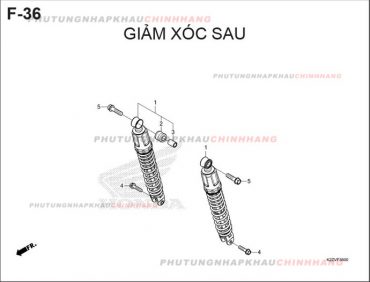 F36 – GIẢM XÓC SAU – HONDA AIR BLADE 125-160 (K3A-K2Z)