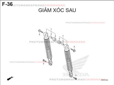 F36 – GIẢM XÓC SAU – HONDA SH 125-160 (K0R-K0S)