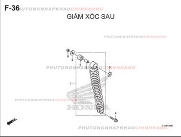 F36 – GIẢM XÓC SAU – HONDA VISION 110 (K44)