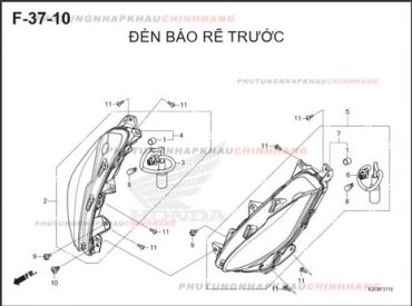 F37-10 – ĐÈN XI NHAN TRƯỚC – HONDA VISION 110 (K2C)