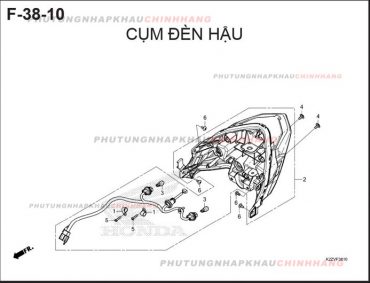 F38-10 – CỤM ĐÈN HẬU – HONDA AIR BLADE 125-160 (K3A-K2Z)