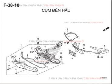 F38-10 – CỤM ĐÈN HẬU – HONDA VISION 110 (K44)