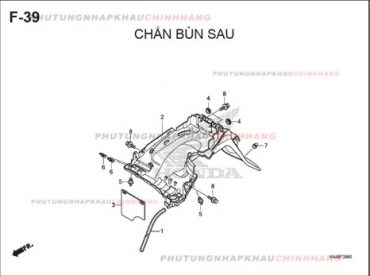 F39 – CHẮN BÙN SAU – HONDA VISION 110 (K44)