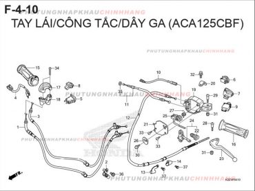 F4-10 – TAY LÁI CÔNG TẮC DÂY GA 125 – HONDA AIR BLADE 125-160 (K3A-K2Z)