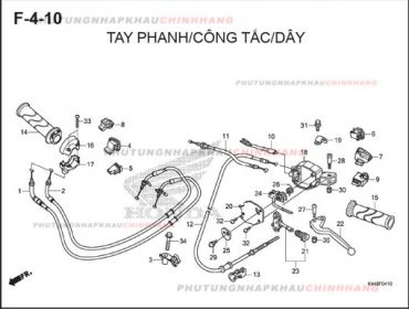 F4-10 – TAY PHANH CÔNG TẮC DÂY – HONDA VISION 110 (K44)