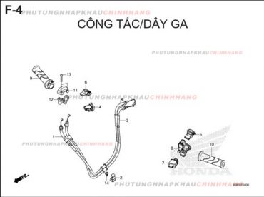 F4 – CÔNG TẮC DÂY GA – HONDA SH 125-160 (K0R-K0S)