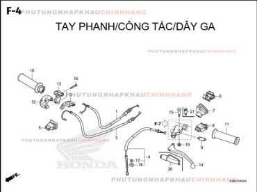 F4 – TAY PHANH CÔNG TẮC DÂY GA – HONDA WINNER X V3 V4 (K2P)