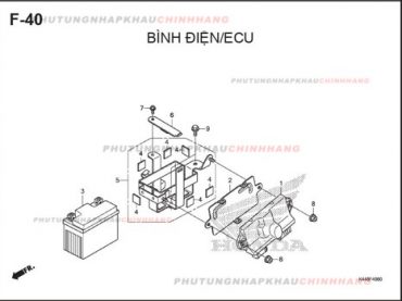 F40 – BÌNH ĐIỆN ECU – HONDA VISION 110 (K44)