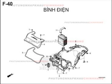 F40 – BÌNH ĐIỆN – HONDA SH 125-160 (K0R-K0S)