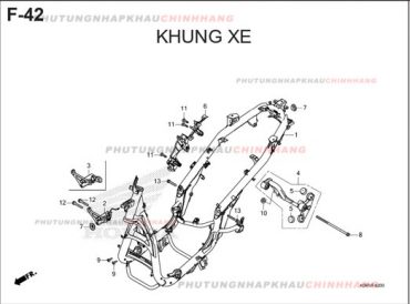 F42 – KHUNG XE – HONDA SH 125-160 (K0R-K0S)