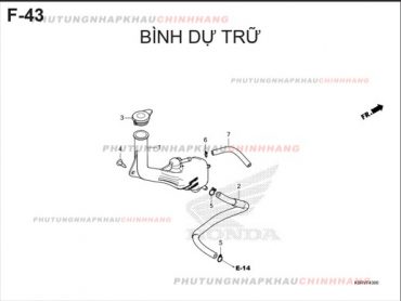 F43 – BÌNH NƯỚC PHỤ – HONDA SH 125-160 (K0R-K0S)