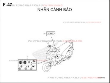 F47 – TEM CẢNH BÁO  – HONDA VISION 110 (K2C)