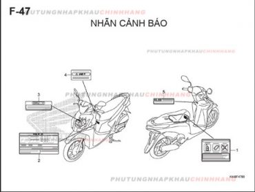 F47 – TEM CẢNH BÁO – HONDA VISION 110 (K44)