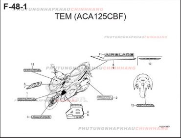 F48-1 – TEM 125 – HONDA AIR BLADE 125-160 (K3A-K2Z)