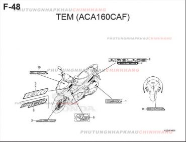 F48 – TEM 160 – HONDA AIR BLADE 125-160 (K3A-K2Z)