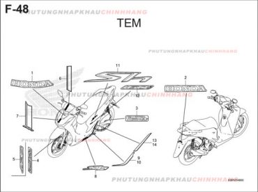 F48 – TEM XE – HONDA SH 125-160 (K0R-K0S)