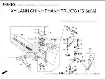 F5-10 – XY LANH CHÍNH PHANH TRƯỚC – HONDA WINNER X V3 V4 (K2P)