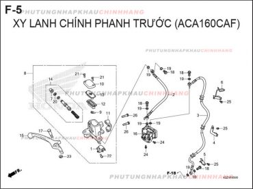 F5 – XY LANH CHÍNH PHANH TRƯỚC 160 – HONDA AIR BLADE 125-160 (K3A-K2Z)