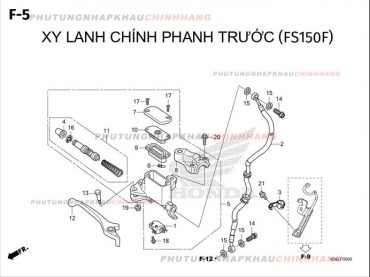 F5 – XY LANH CHÍNH PHANH TRƯỚC – HONDA WINNER X V3 V4 (K2P)