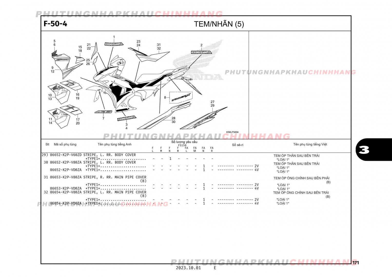 F50-4 - TEM XE - HONDA WINNER X V3 V4 (K2P)