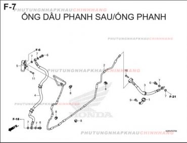 F7 – ỐNG DẦU PHANH SAU – HONDA SH 125-160 (K0R-K0S)