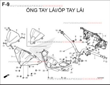 F9 – ỐP TAY LÁI – HONDA AIR BLADE 125-160 (K3A-K2Z)