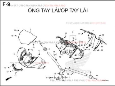 F9 – ỐP TAY LÁI – HONDA SH 125-160 (K0R-K0S)