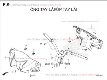 F9 – ỐP TAY LÁI – HONDA VISION 110 (K2C)