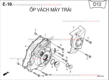 E10 – ỐP VÁCH MÁY TRÁI – HONDA WINNER 150 V1 2016 (K56G)