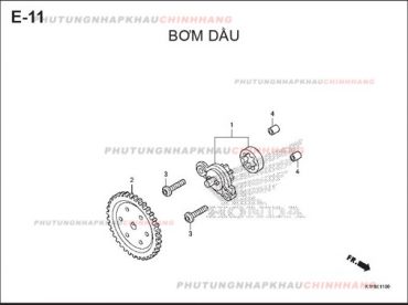 E11 – BƠM DẦU – HONDA AIR BLADE 125-150 2020 (K1G-K1F)