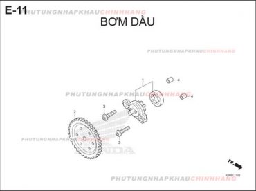 E11 – BƠM DẦU – HONDA AIR BLADE 125 2016 (K66)