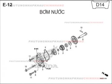 E12 – BƠM NƯỚC – HONDA WINNER 150 V1 2016 (K56G)