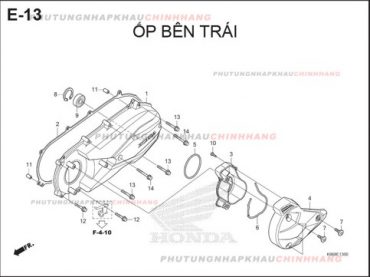 E13 – ỐP BÊN TRÁI – HONDA AIR BLADE 125 2016 (K66)