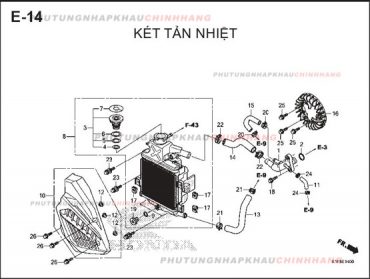 E14 – KÉT TẢN NHIỆT – HONDA AIR BLADE 125-150 2020 (K1G-K1F)