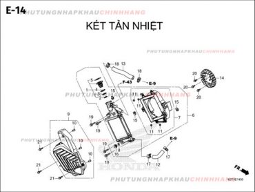 E14 – KÉT TẢN NHIỆT – HONDA LEAD 125 4VAL 2025 (K2TS)