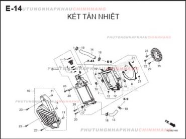 E14 – KÉT TẢN NHIỆT – HONDA LEAD 125 4VAL (K2T)