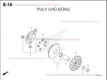 E16 – PULY CHỦ ĐỘNG – HONDA LEAD 125 4VAL (K2T)