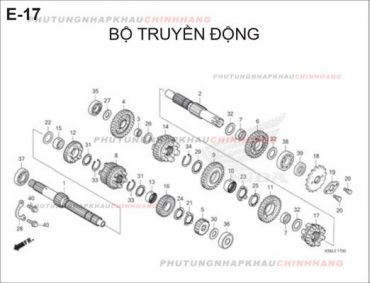 E17 – BỘ TRUYỀN ĐỘNG – HONDA WINNER X V2 2019 (K56L)