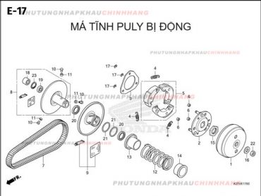 E17 – MÁ TĨNH PULY BỊ ĐỘNG – HONDA LEAD 125 4VAL 2025 (K2TS)