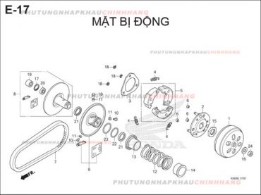 E17 – MẶT BỊ ĐỘNG – HONDA AIR BLADE 125 2016 (K66)