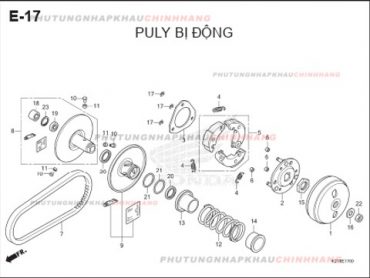 E17 – PULY BỊ ĐỘNG – HONDA LEAD 125 4VAL (K2T)