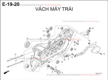 E19-20 – VÁCH MÁY TRÁI – HONDA AIR BLADE 125 2016 (K66)