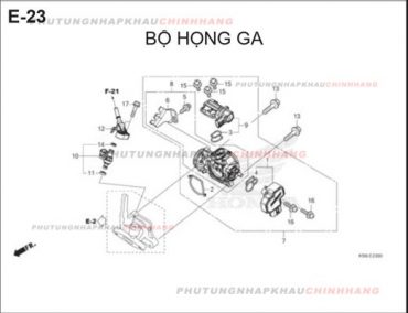 E23 – BỘ HỌNG GA KIM PHUN – HONDA WINNER X V2 2019 (K56L)