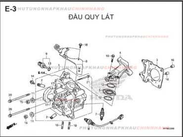 E3 – ĐẦU QUY LÁT – HONDA AIR BLADE 125-150 2020 (K1G-K1F)